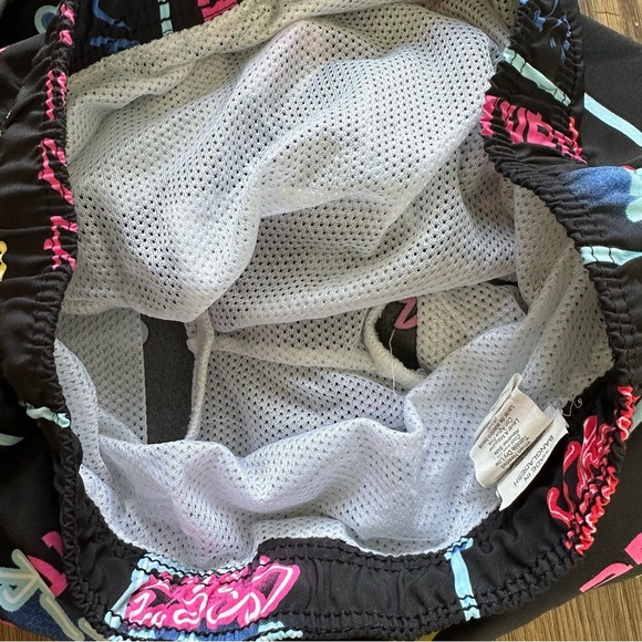 Surf Society Mens Swim Shorts Trunk Small Neon Japanese Bar Party Beach Lined 7” - Picture 8 of 12